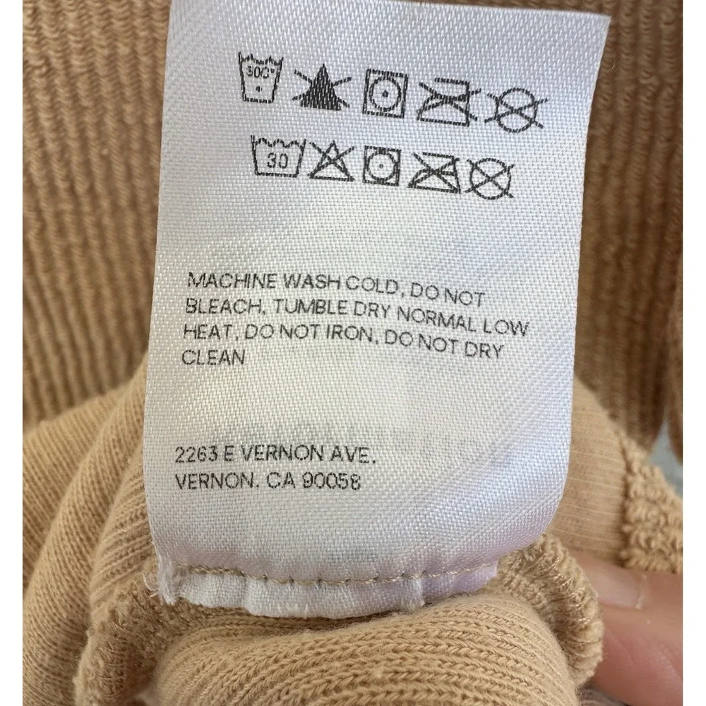 Reformation Channing Sweater Dress XS Buff‎ Beige Ribbed Organic Cotton